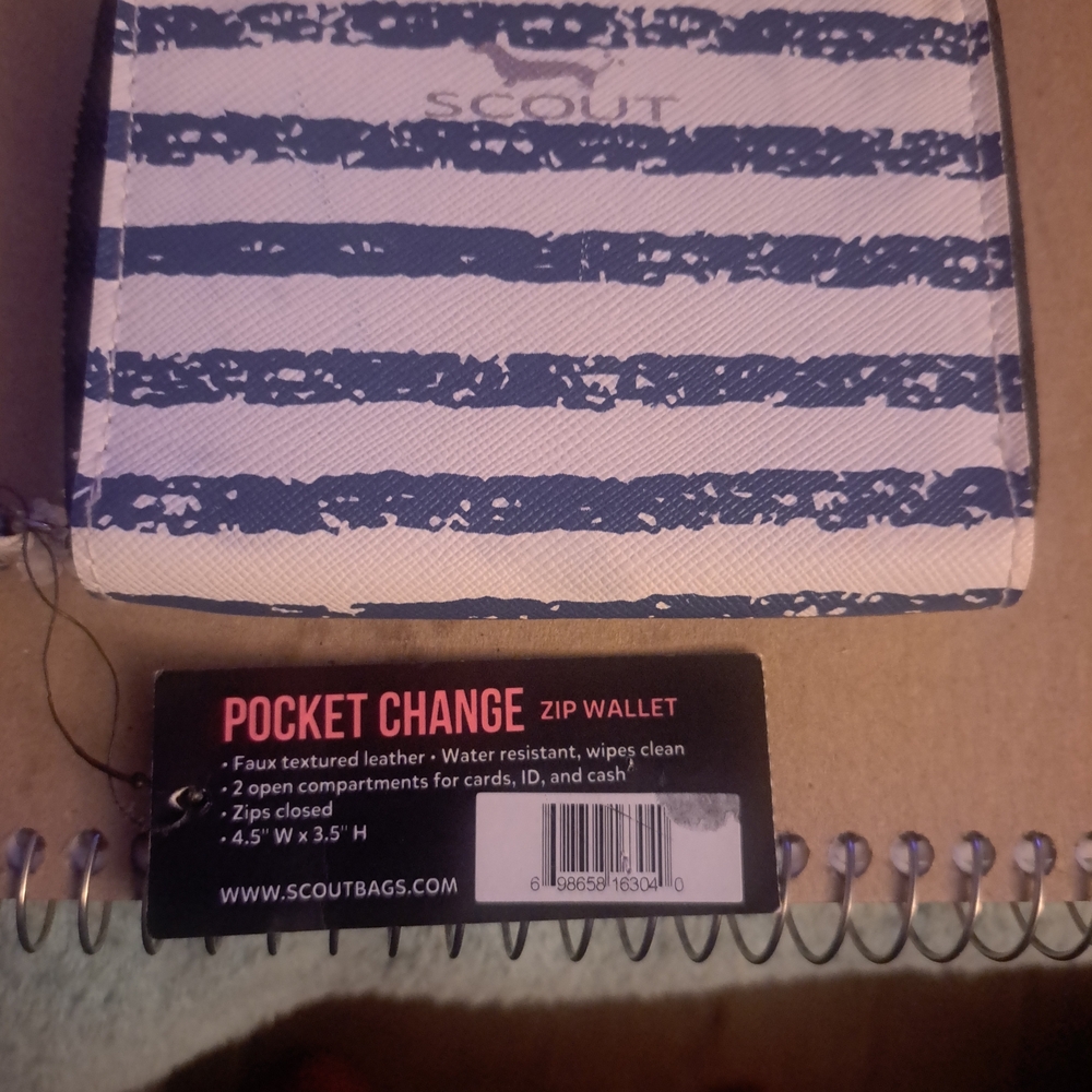 Scout Blue and White Striped Wallet